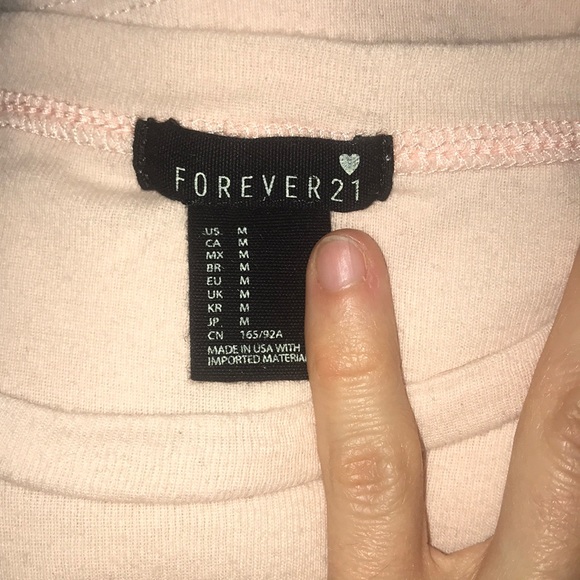 🌲3/$20 Soft Crop Top Forever 21 T-Shirt Light Pink M - Picture 4 of 8